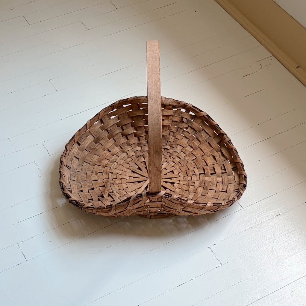Vintage Cut Flower Gathering Basket