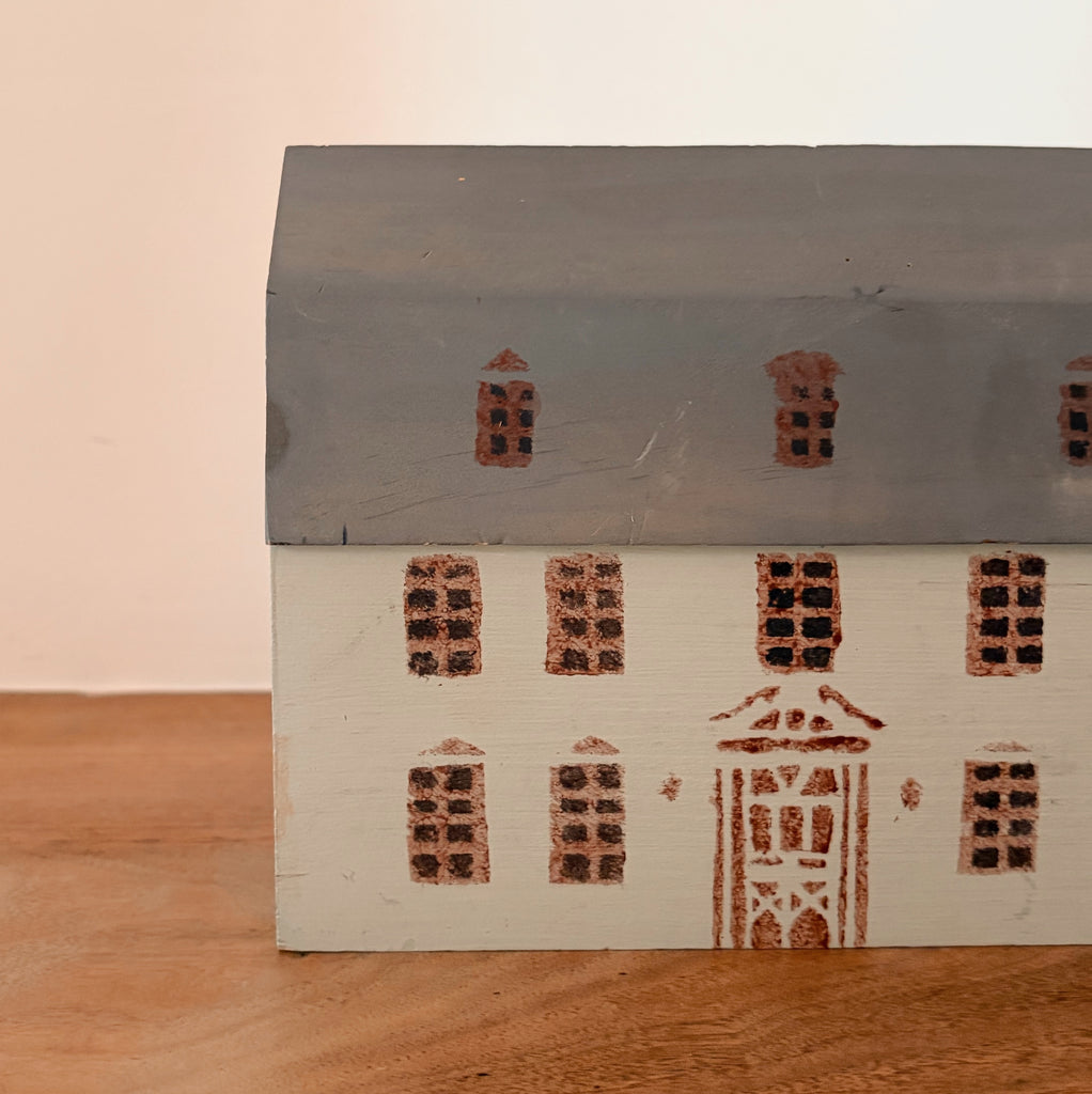Hand-Painted Wooden Colonial House