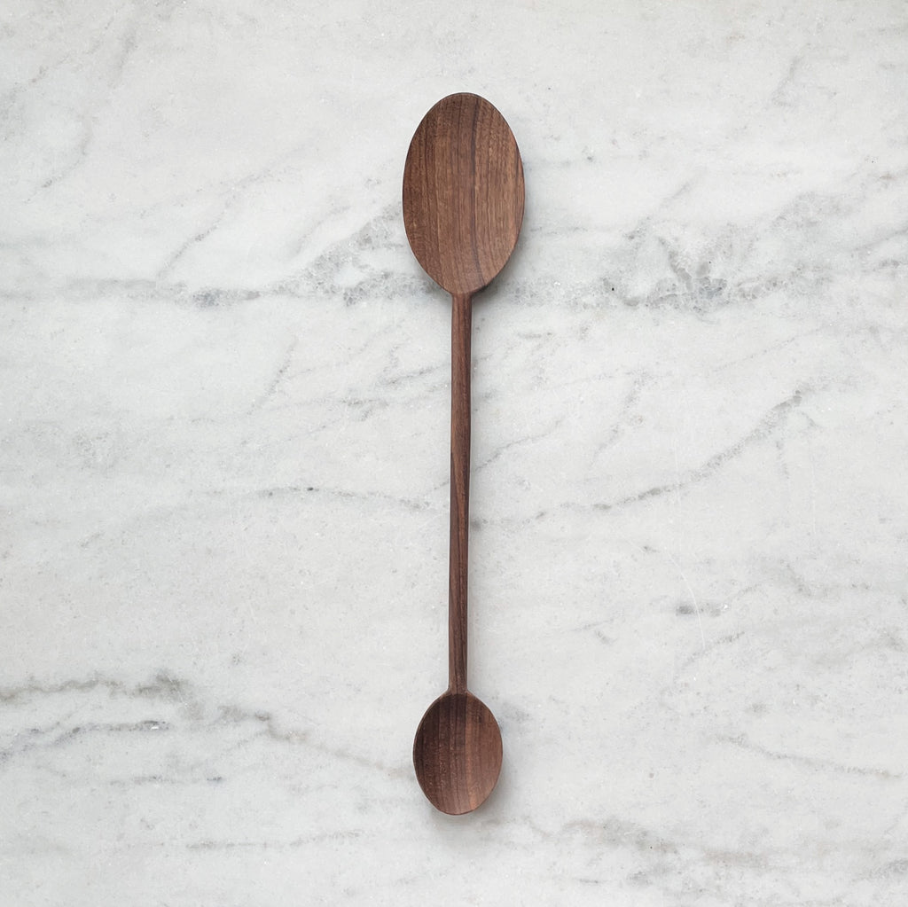 Walnut Double Ended Wooden Spoon