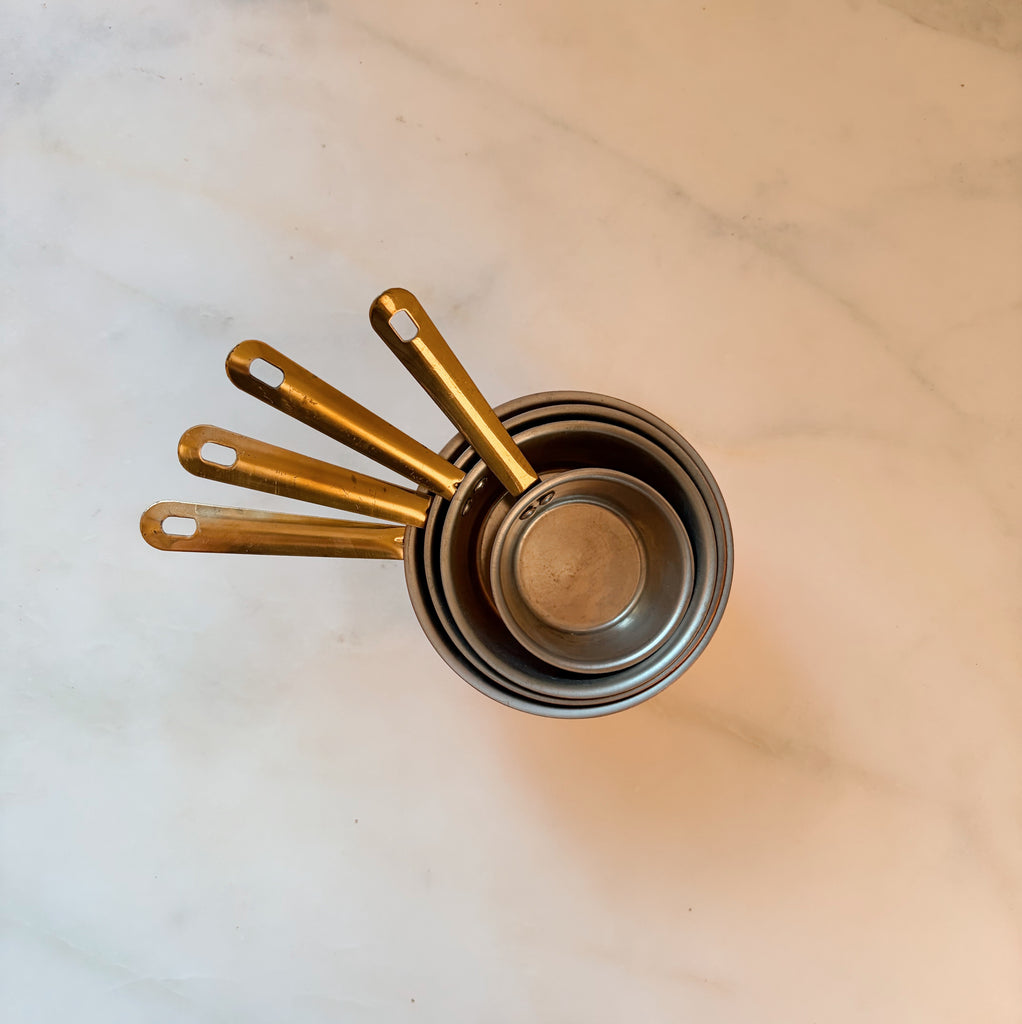 Copper and Stainless Measuring Cup Set