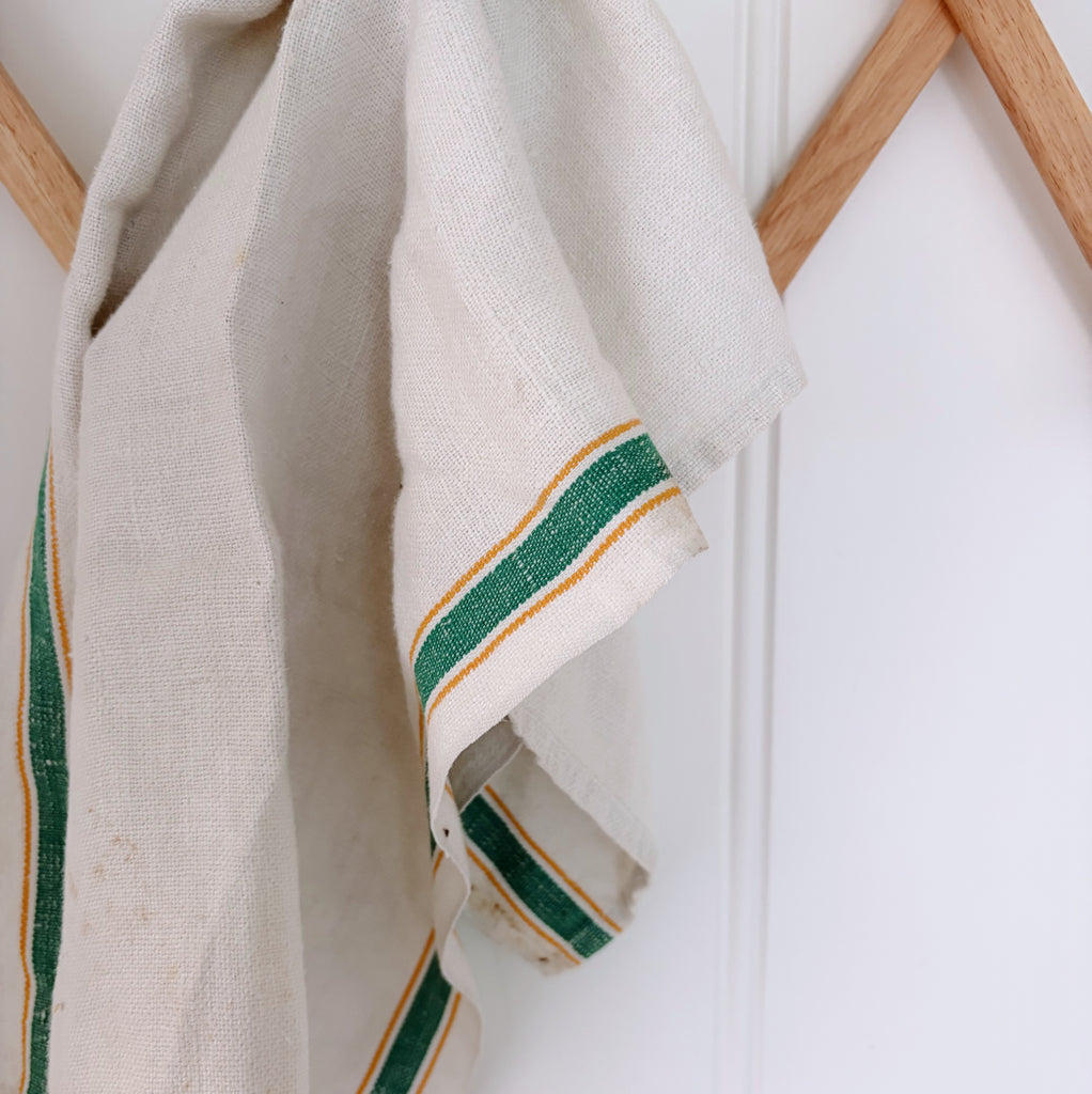 Vintage French Striped Tea Towel