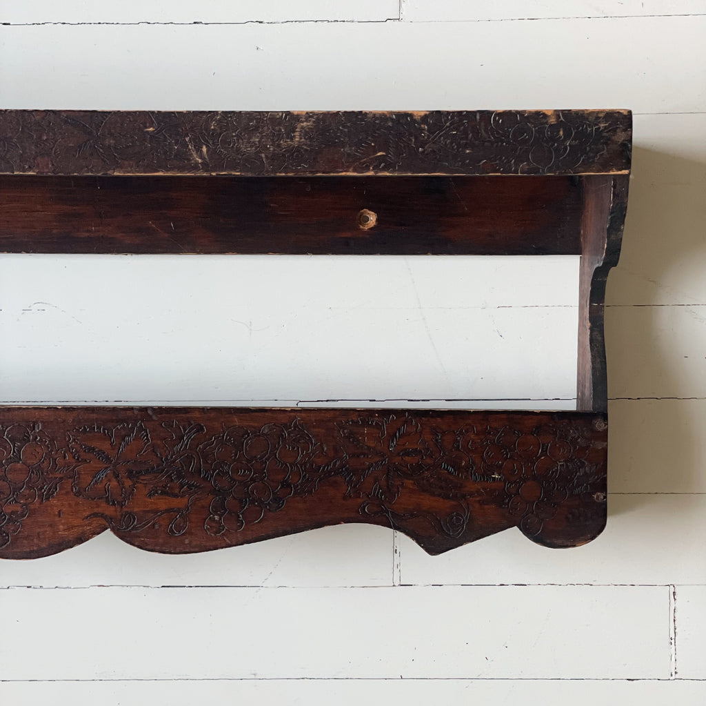 Handcrafted Wooden Plate Rack
