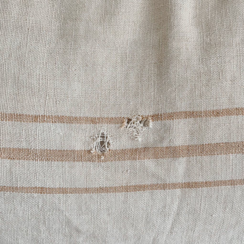 French Linen Grain Sack Pillow Cover