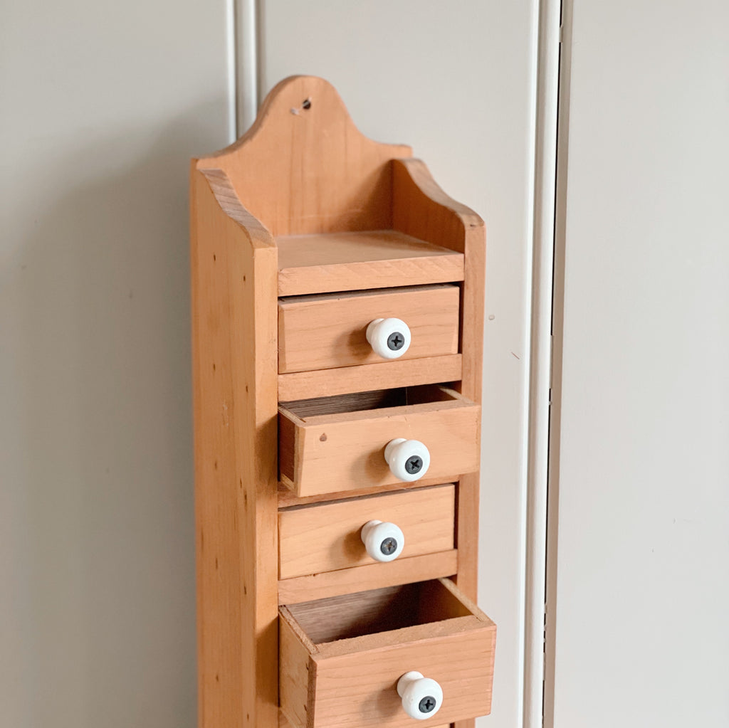 Petite Six Drawer Wooden Cabinet