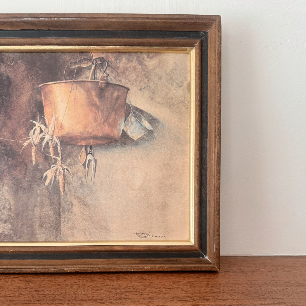 Framed Frank M. Hamilton “November” Art Print