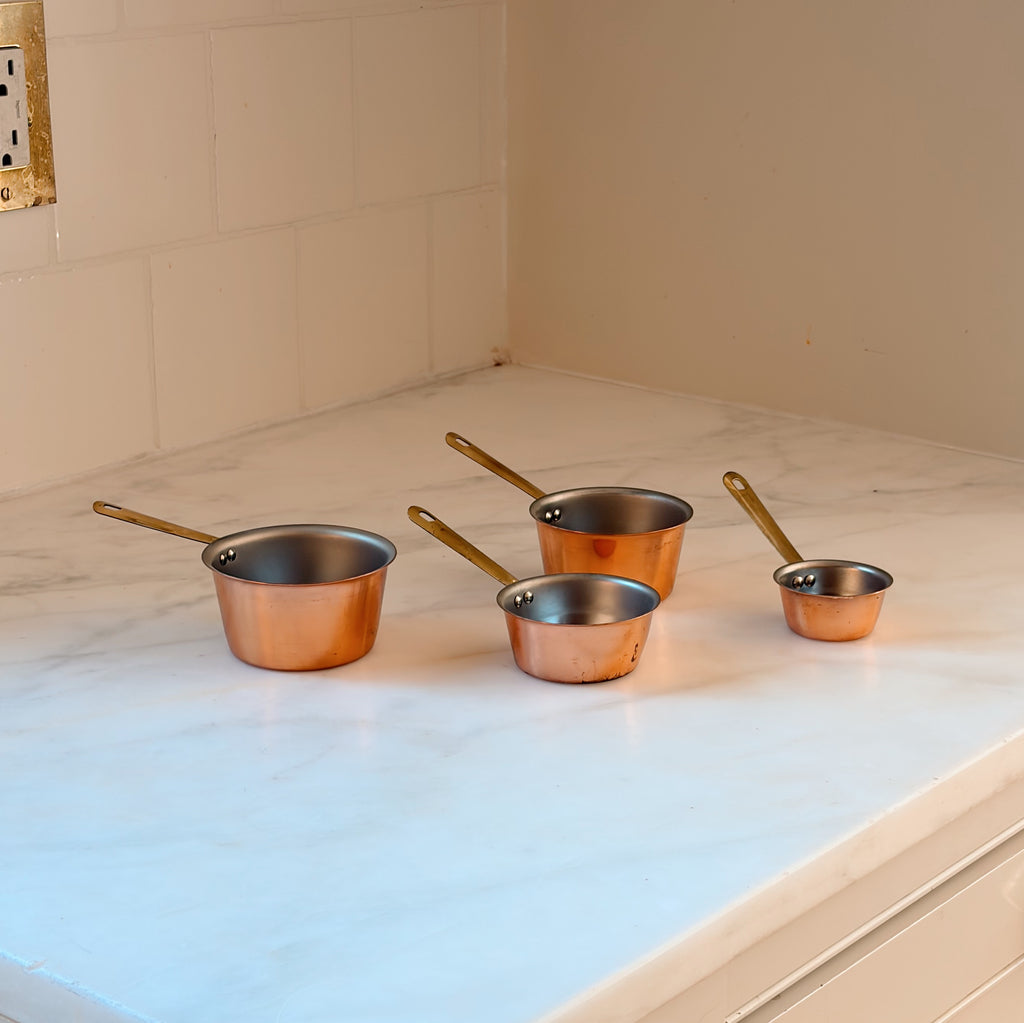 Copper and Stainless Measuring Cup Set