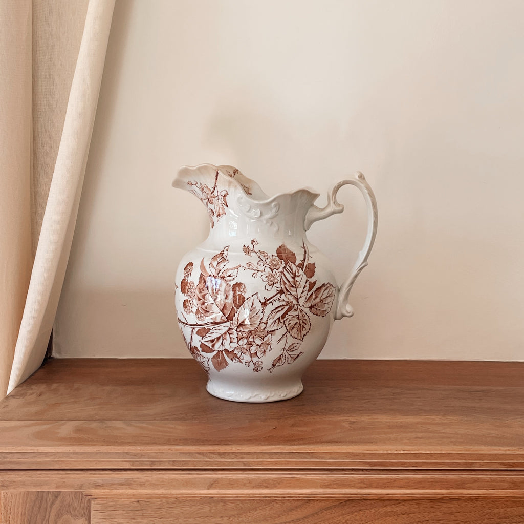 Grand Bramble Berry Transferware Pitcher
