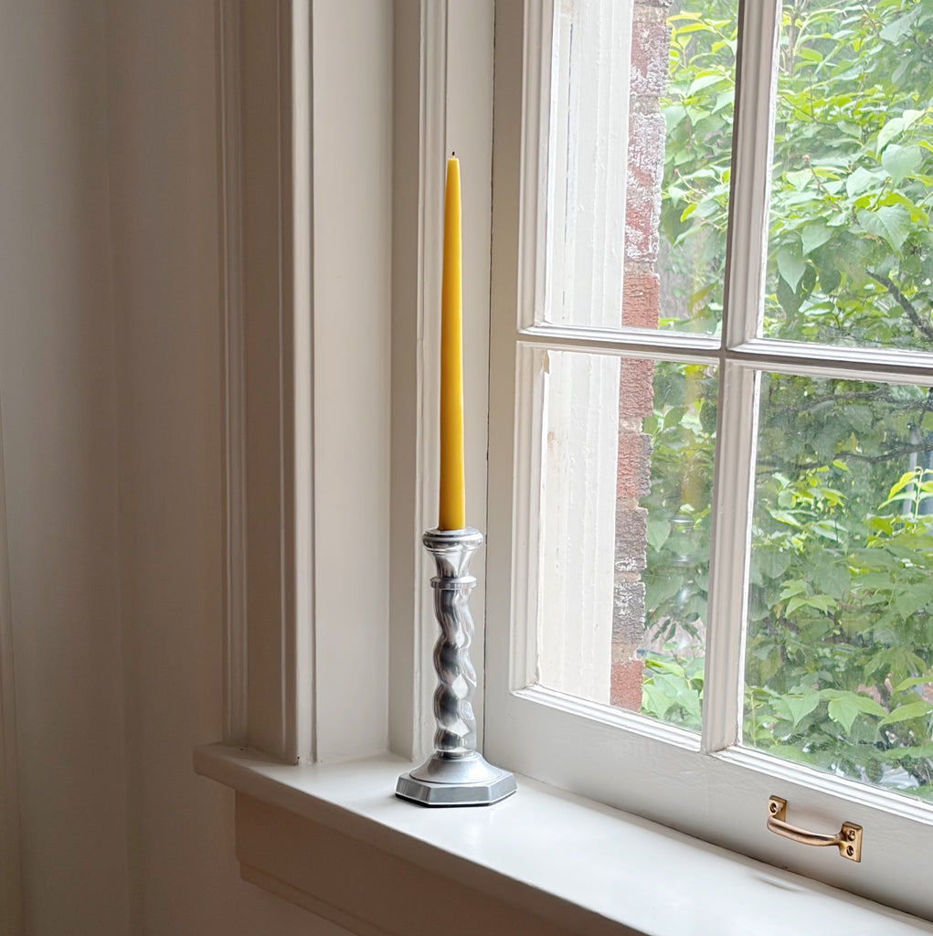 Silver Twist Taper Candleholder