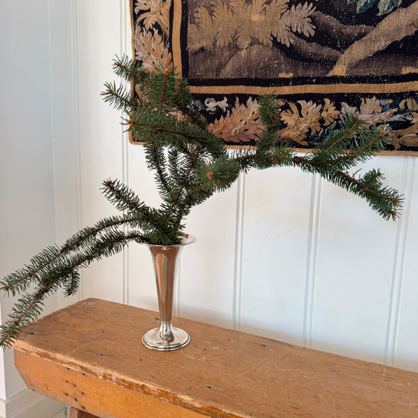 Silver-Plated Trumpet Vase