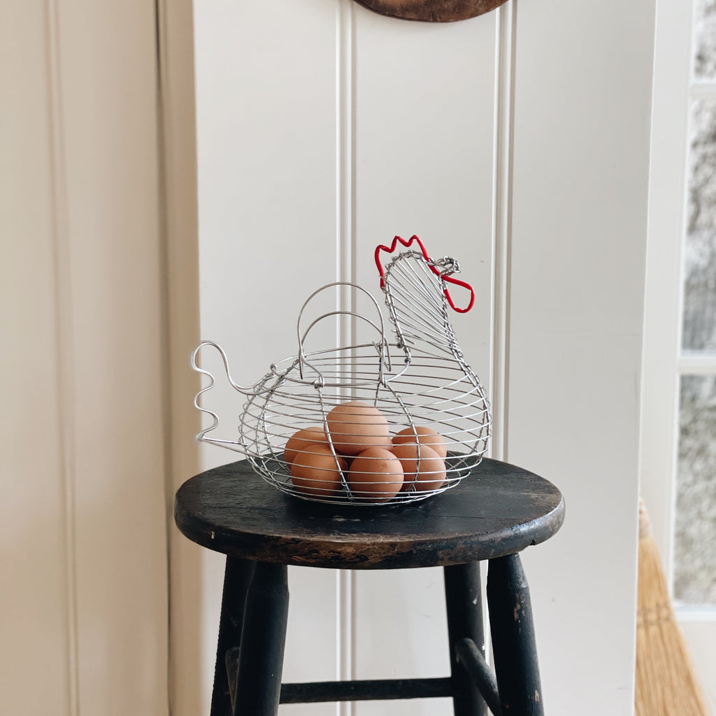 Wire Hen Egg Basket