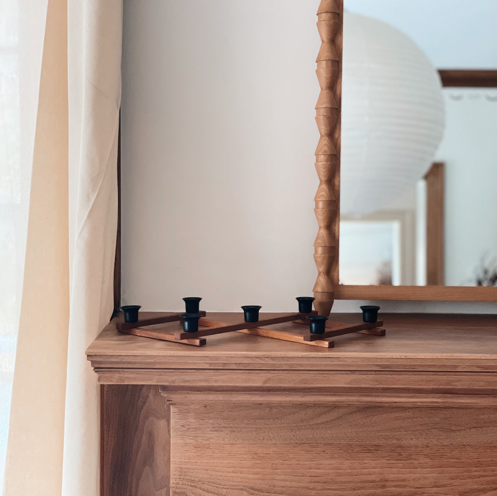 Vintage Mid-Century Accordion Candle Holder