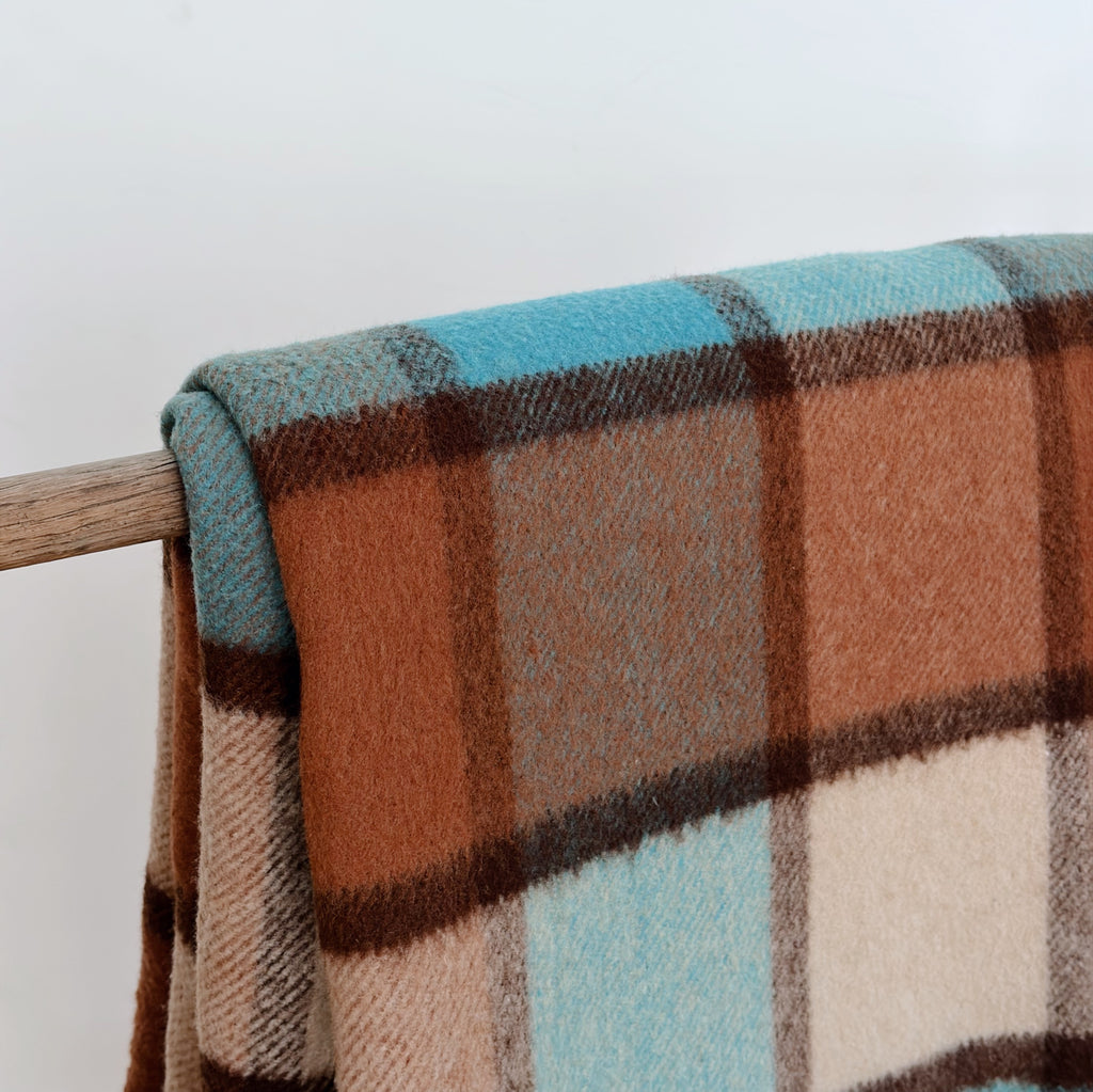 Vintage Wool Throw Blanket
