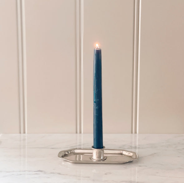 Silver-Plated Candleholder Tray