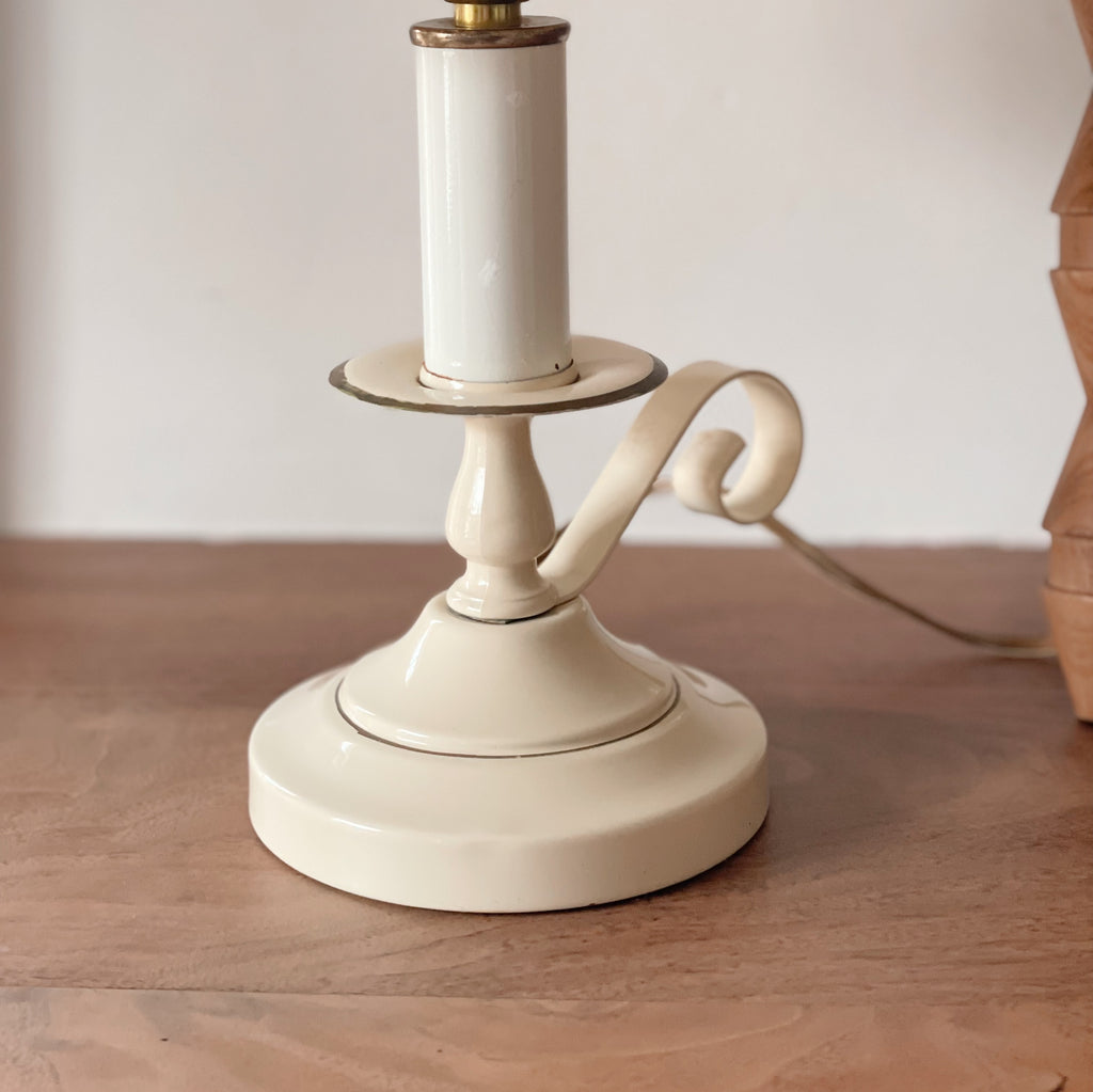 Ivory Chamberstick Lamp