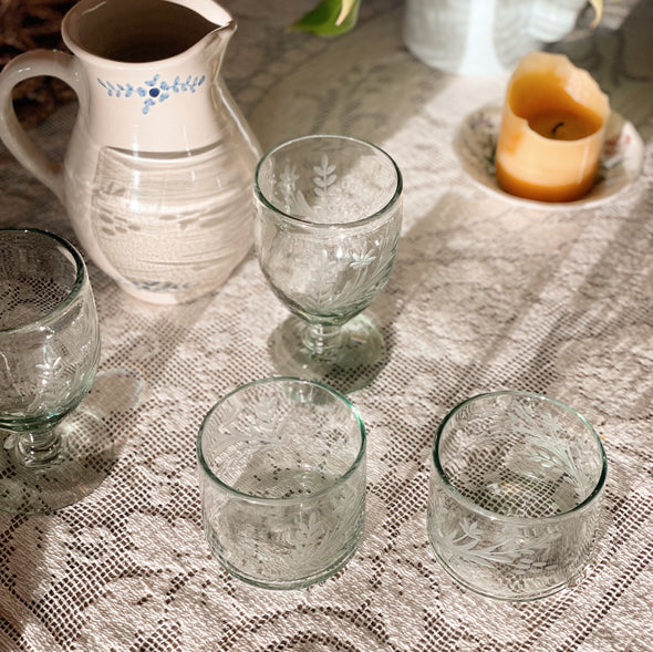 Hand-Etched Glass Tumbler
