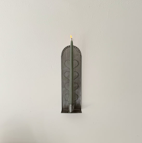 Tin Punch Candle Sconce