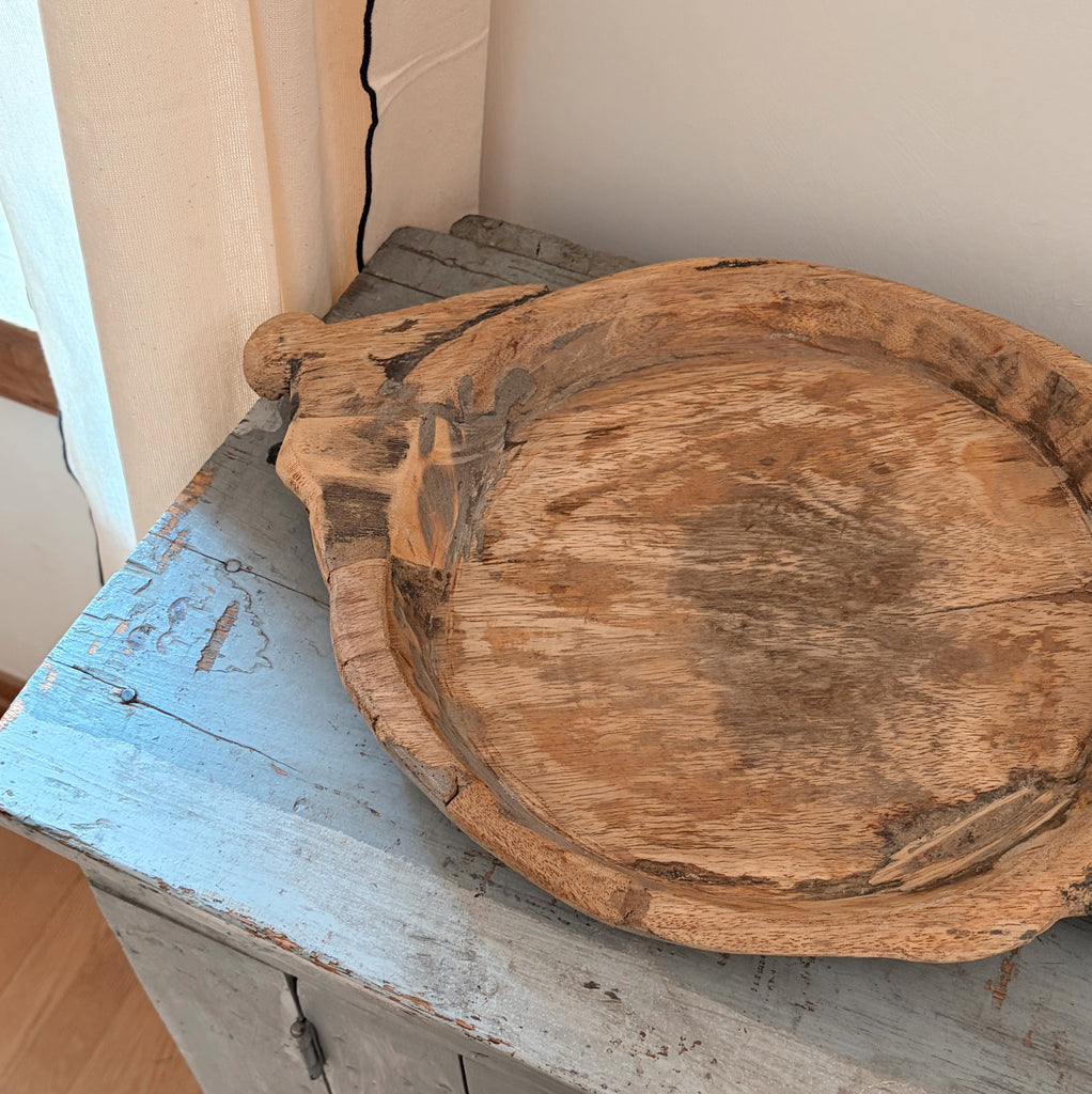 Vintage Handcrafted Wooden Tray