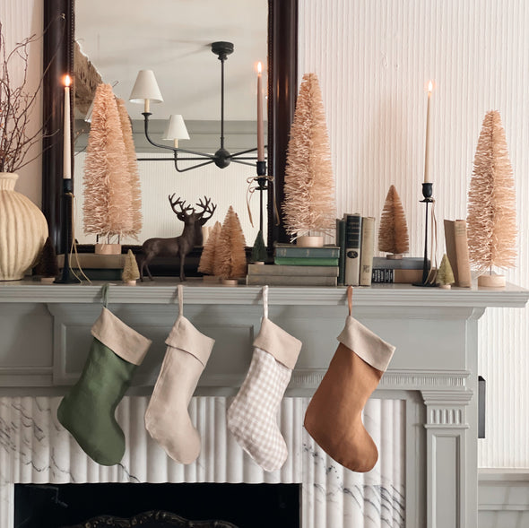 Linen Christmas Stockings