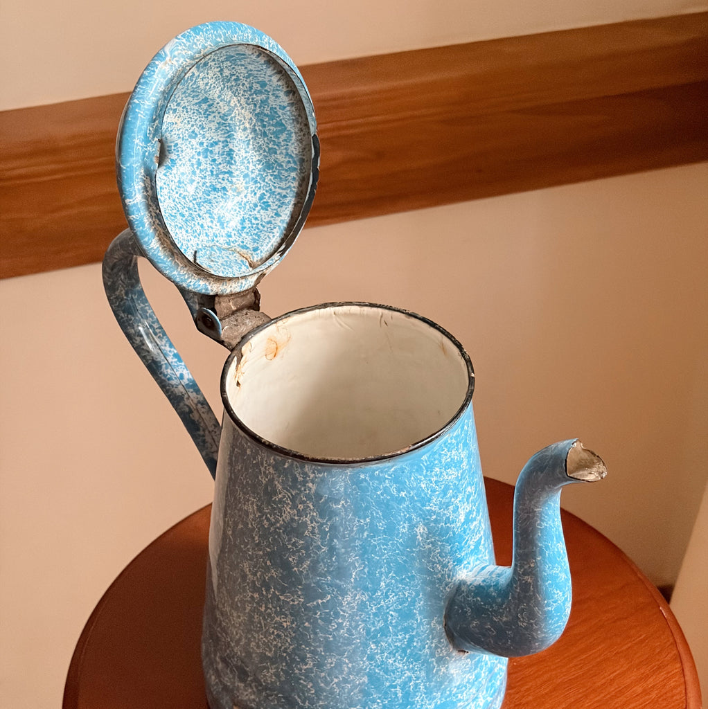 Vintage Enamel Coffee Pot