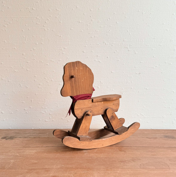 Handmade Toy-Sized Wooden Rocking Horse