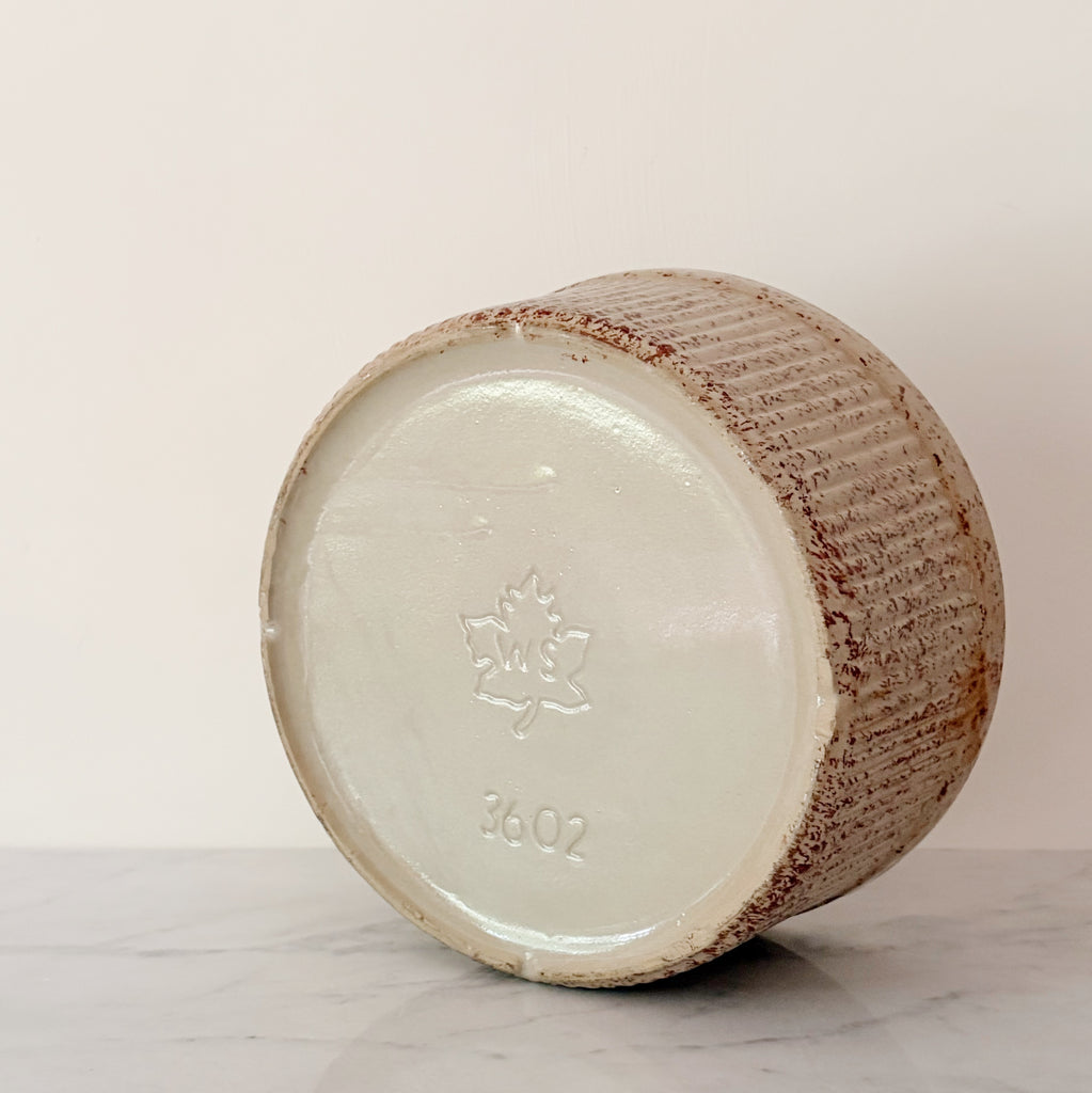 Speckled Brown Stoneware Baking Crock