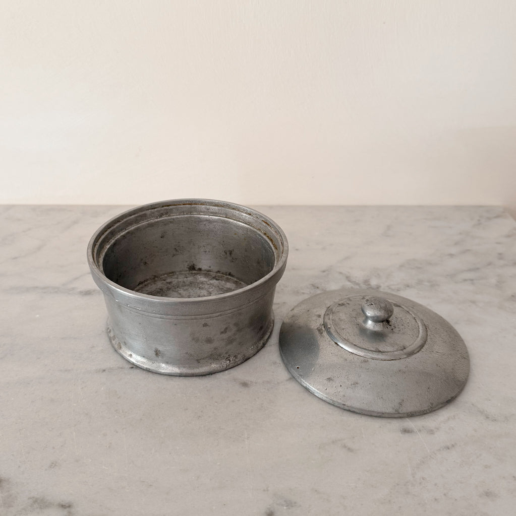 Lidded Pewter Dish