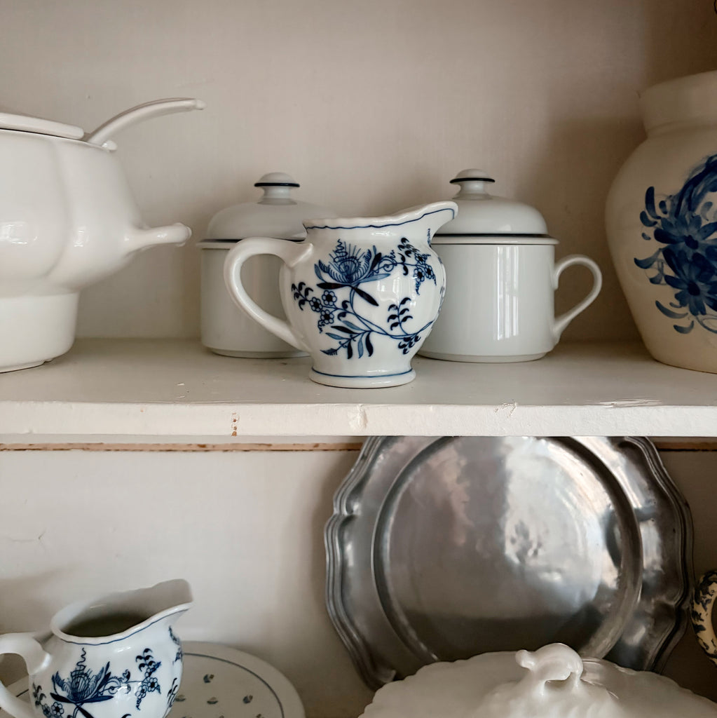 Blue Danube Creamer and Sugar Bowl