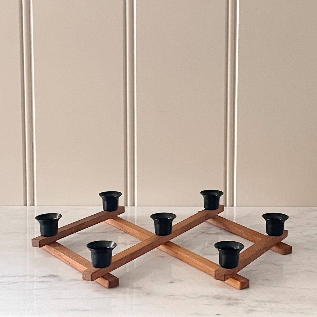 Vintage Mid-Century Accordion Candle Holder