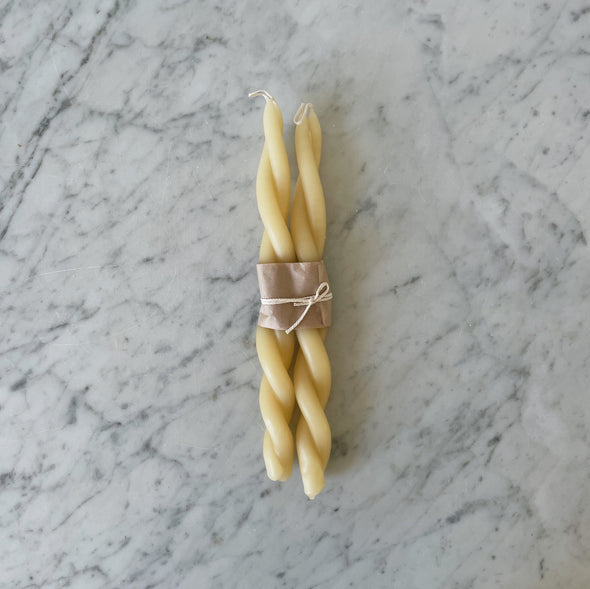 Twisted Beeswax Tapers