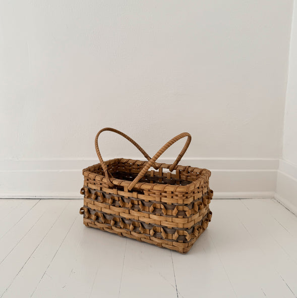 Handwoven Double-Handled Gathering Basket