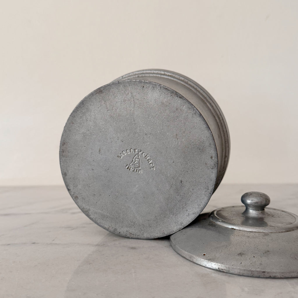 Lidded Pewter Dish