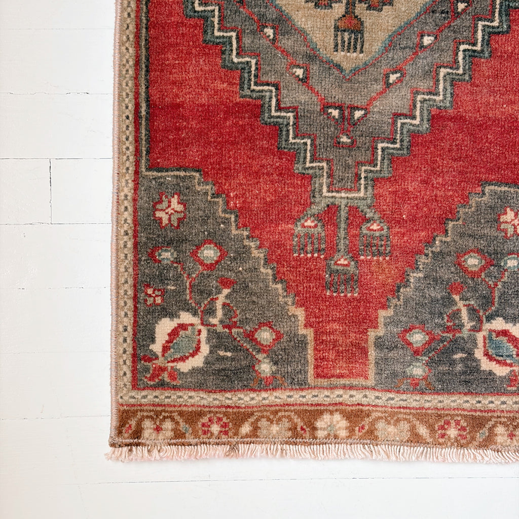 Vintage Anatolian Turkish Wool Accent Runner
