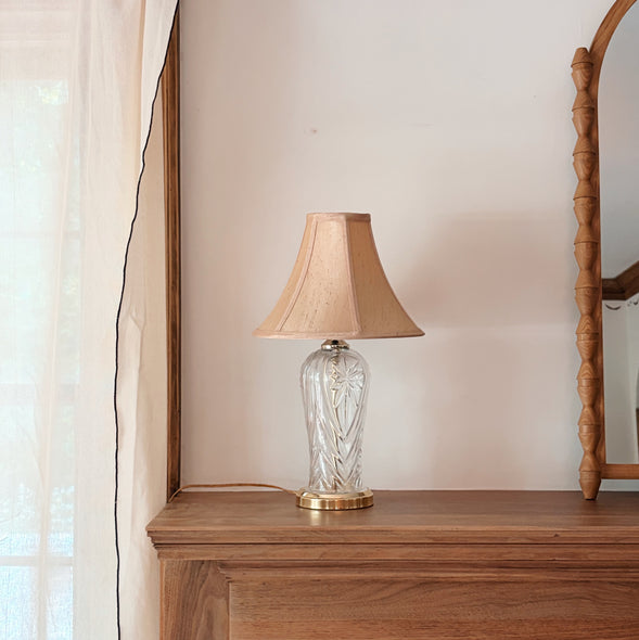 Vintage Cut-Glass Table Lamp