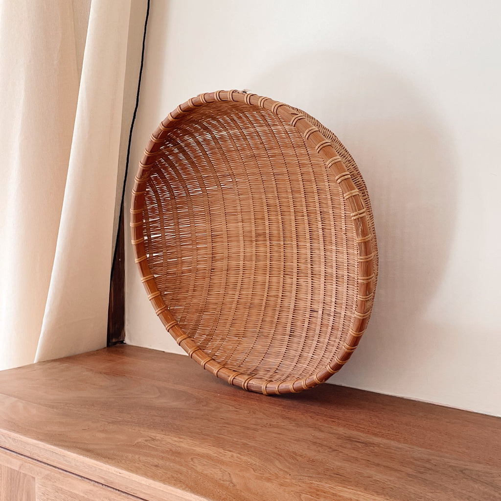 Woven Bamboo Basket Bowl