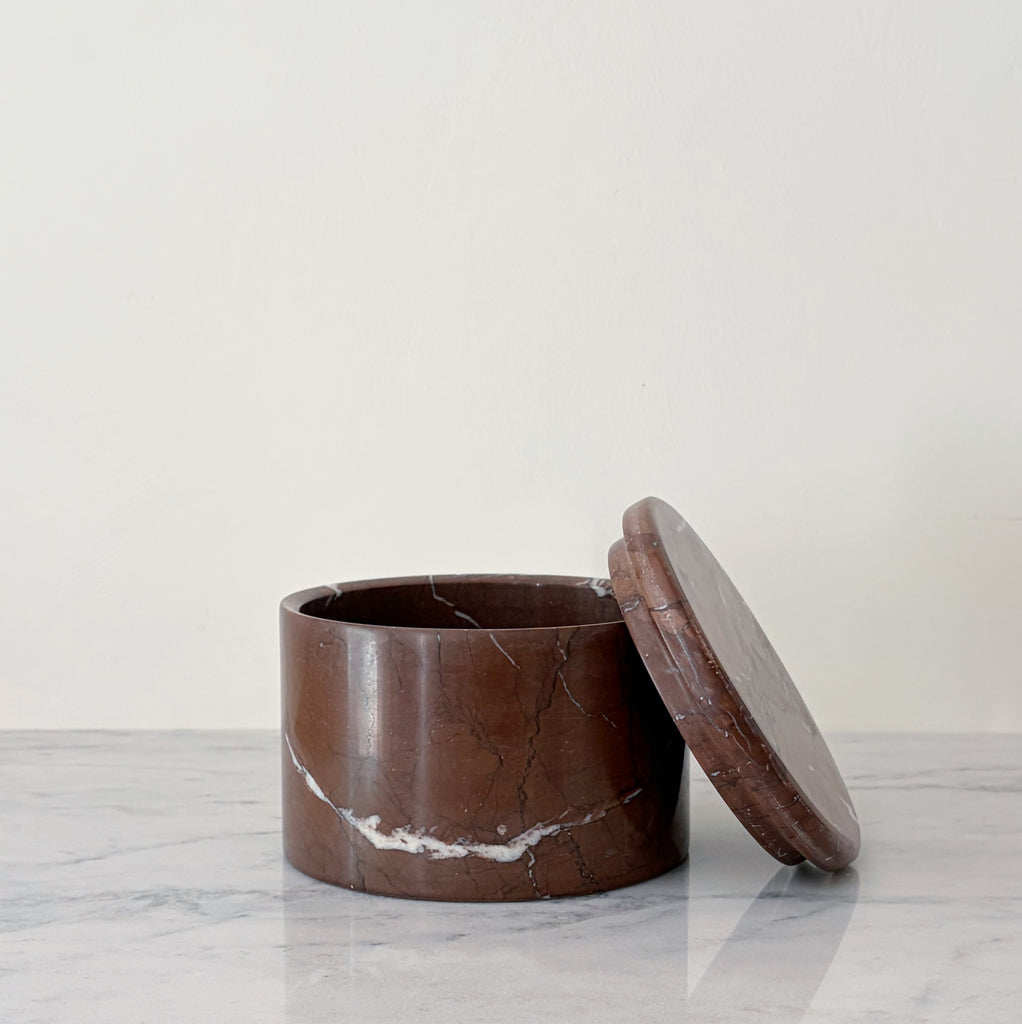 Burgundy Marble Trinket Box