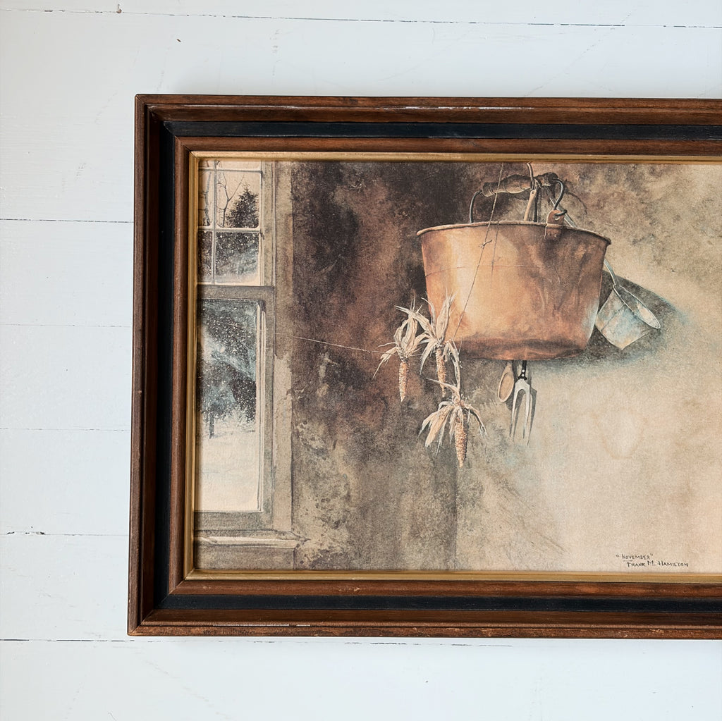 Framed Frank M. Hamilton “November” Art Print