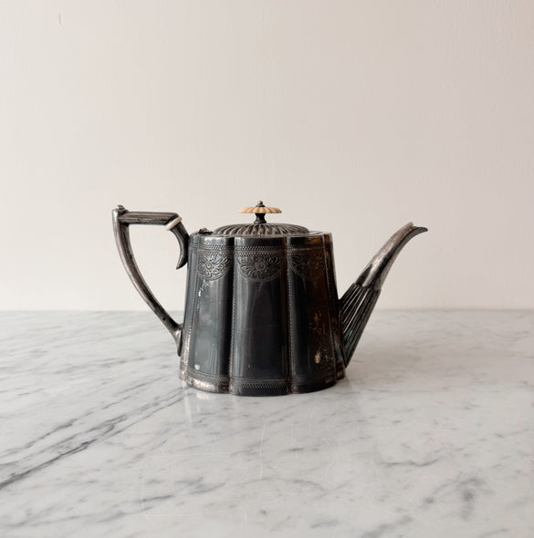 Vintage Sheffield Silver-Plated Teapot
