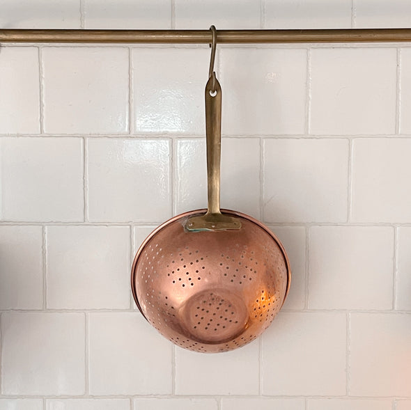 Long-Handled Copper Colander