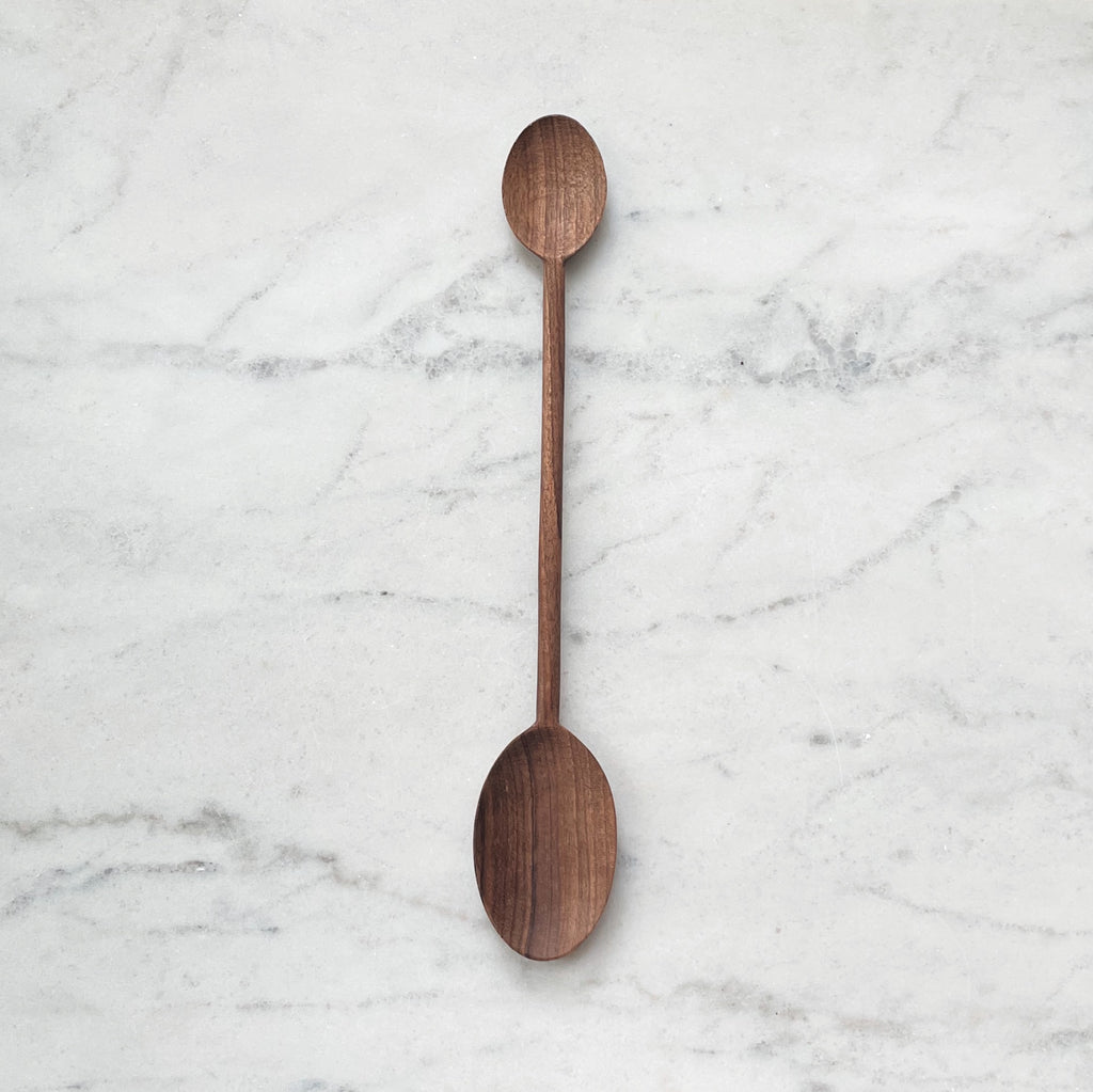 Walnut Double Ended Wooden Spoon