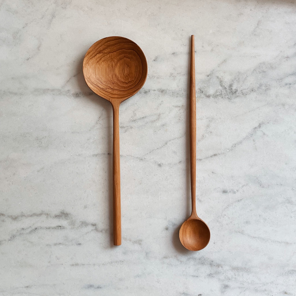 Teak Wood Round Spoon