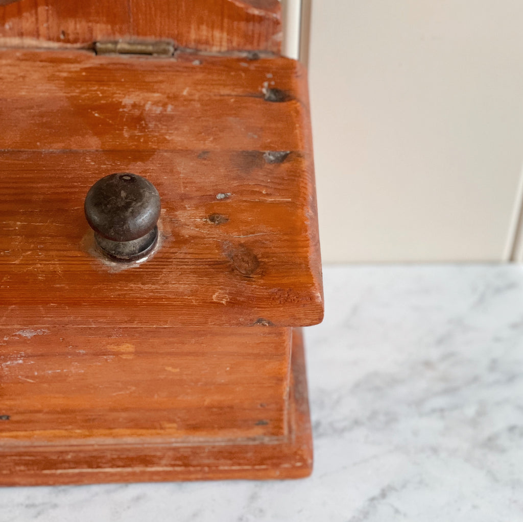 Vintage Folk Wooden Salt Box