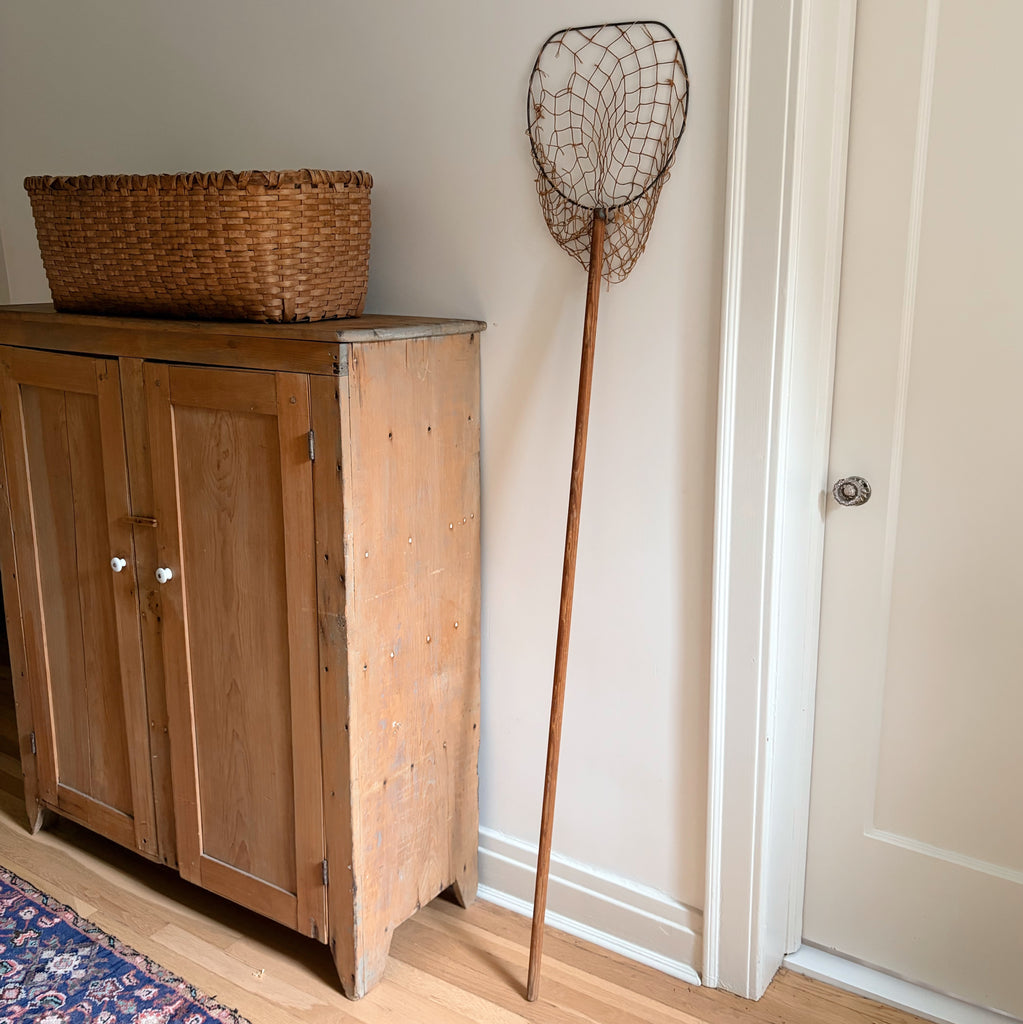 Long-Handled Vintage Fishing Net