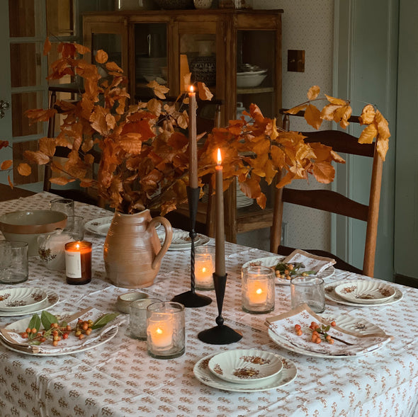 Naturally Dyed Block Print Tablecloth