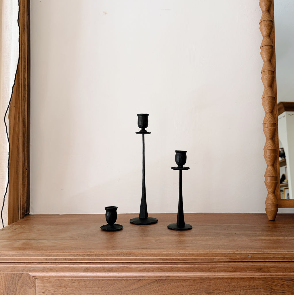 Iron Candlestick Holder