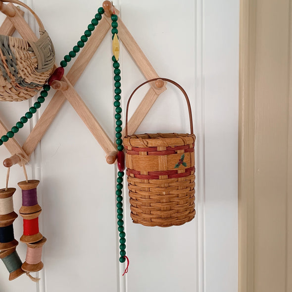 Handmade Holly Holiday Basket