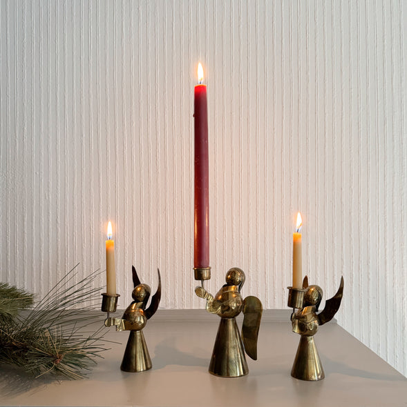 Brass Angel Candleholders