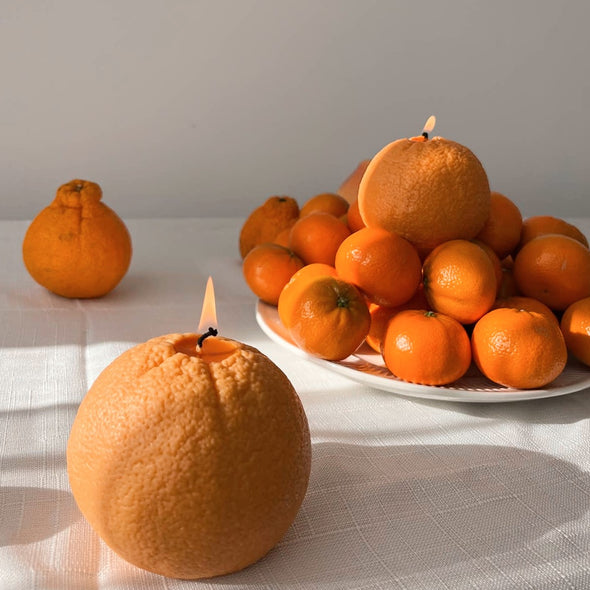 Orange Holiday Candle