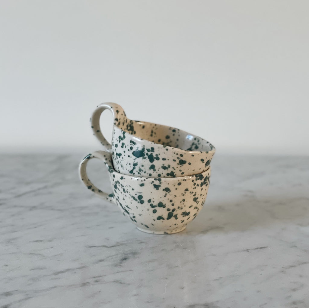 Ceramic Green Splatter Mug
