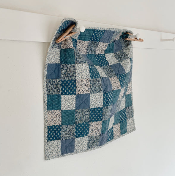 Hand-Stitched Patchwork Doll Quilt