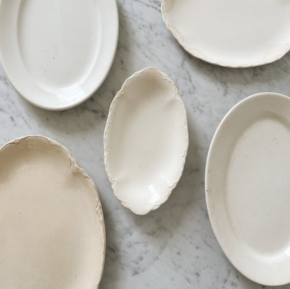 Heirloom White & Ivory Oval Platters